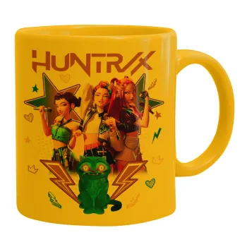 Huntrix K-pop series, Κούπα, κεραμική κίτρινη, 330ml
