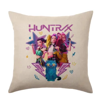 Huntrix K-pop series, Μαξιλάρι καναπέ ΛΙΝΟ 40x40cm περιέχεται το  γέμισμα
