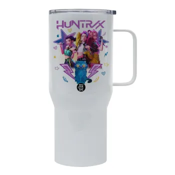 Huntrix K-pop series, Mega Stainless steel Tumbler with lid, double wall 750L