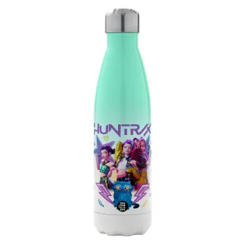 Huntrix K-pop series, Metal mug thermos Green/White (Stainless steel), double wall, 500ml