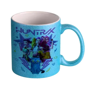 Huntrix K-pop series, Κούπα Σιέλ Glitter που γυαλίζει, κεραμική, 330ml