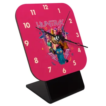 Huntrix K-pop series, Quartz Table clock in natural wood (10cm)