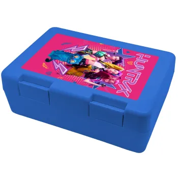 Huntrix K-pop series, Children's cookie container BLUE 185x128x65mm (BPA free plastic)
