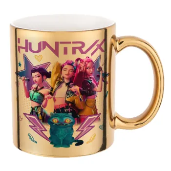Huntrix K-pop series, Κούπα κεραμική, χρυσή καθρέπτης, 330ml