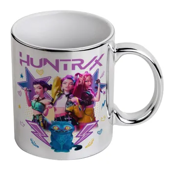 Huntrix K-pop series, Mug ceramic, silver mirror, 330ml