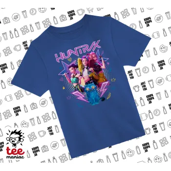 Huntrix K-pop series, Παιδικό T-Shirt ΜΠΛΕ από 100% βαμβάκι, για κάθε μέρα. Vegan & OEKO-TEX πιστοποιημένο.