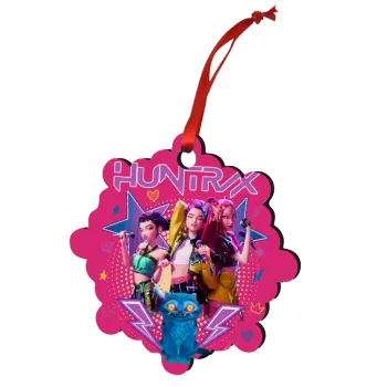 Huntrix K-pop series, Στολίδι Χριστουγεννιάτικο στολίδι snowflake ξύλινο 7.5cm