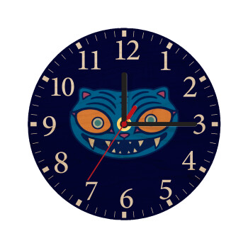 Huntrix Derpy the blue tiger, Ρολόι τοίχου ξύλινο plywood (20cm)