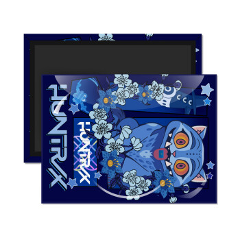 Huntrix Derpy the blue tiger, Ορθογώνιο μαγνητάκι ψυγείου διάστασης 9x6cm