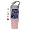 ΡΟΖ χρώματος Θερμός Ανοξείδωτο 890ml (30oz) με χερούλι