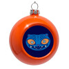 Orange Christmas tree ornament bauble 8cm
