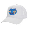 Structured Trucker Adult Hat, with Mesh, WHITE (100% COTTON, ADULT, UNISEX, ONE SIZE)
