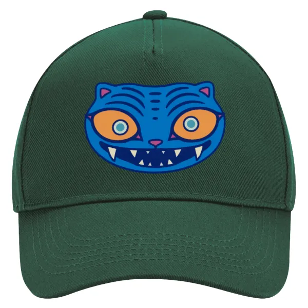 Huntrix Derpy the blue tiger — Καπέλο Ενηλίκων Ultimate ΠΡΑΣΙΝΟ, (100% ΒΑΜΒΑΚΕΡΟ DRILL, ΕΝΗΛΙΚΩΝ, UNISEX, ONE SIZE)