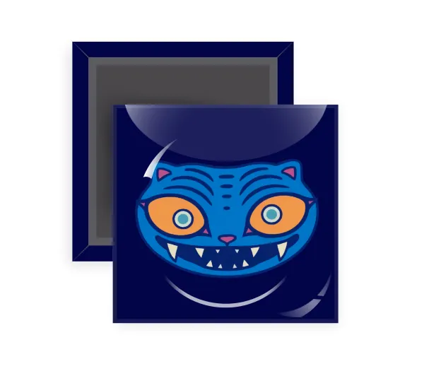 Huntrix Derpy the blue tiger — Τετράγωνο (5x5cm)