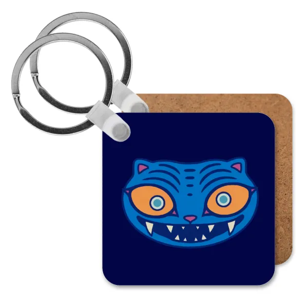 Huntrix Derpy the blue tiger — Ξύλινο τετράγωνο