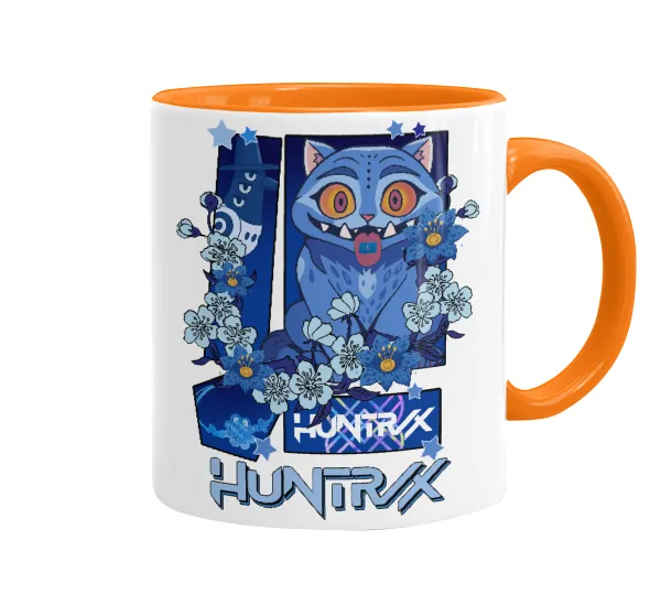 Huntrix Derpy the blue tiger — Mug colored orange, ceramic, 330ml
