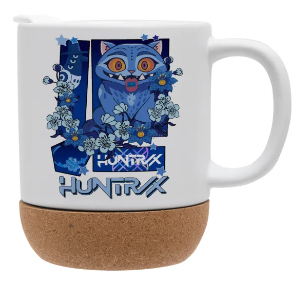 Huntrix Derpy the blue tiger — Κούπα, κεραμική με βάση φελού και καπάκι (ΜΑΤ), 330ml