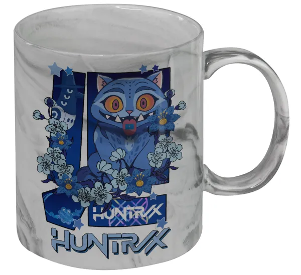 Huntrix Derpy the blue tiger — Κούπα κεραμική, marble style (μάρμαρο), 330ml