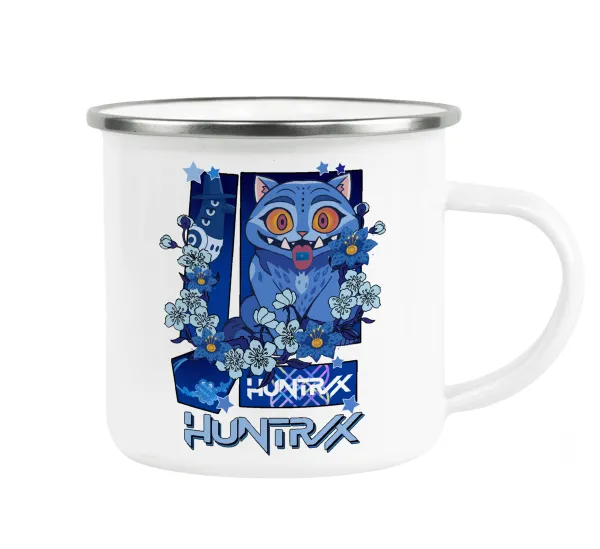 Huntrix Derpy the blue tiger — Metallic enamel cup white 360ml