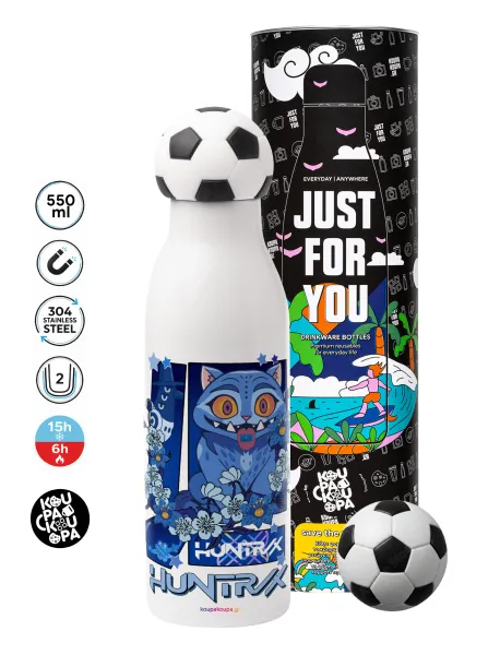 Huntrix Derpy the blue tiger — Soccer Metal mug thermos, double wall, 550ml