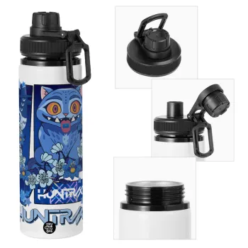 Huntrix Derpy the blue tiger, Μεταλλικό παγούρι νερού με καπάκι ασφαλείας, αλουμινίου 850ml