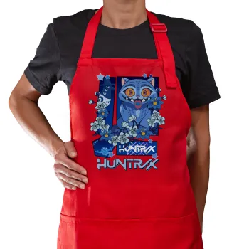 Huntrix Derpy the blue tiger, Ποδιά Μακριά Σεφ ολόσωμη με τσέπες Κόκκινη (ΕΝΗΛΙΚΩΝ)