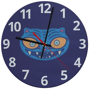Huntrix Derpy the blue tiger, Ρολόι τοίχου γυάλινο (30cm)