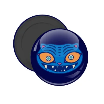 Huntrix Derpy the blue tiger, Μαγνητάκι ψυγείου στρογγυλό διάστασης 5cm