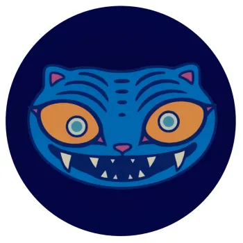 Huntrix Derpy the blue tiger, Mousepad Στρογγυλό 20cm