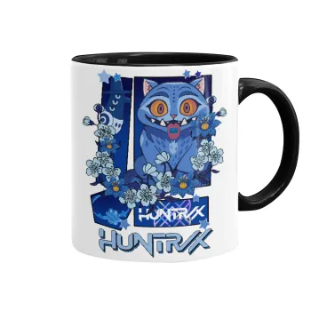 Huntrix Derpy the blue tiger, Mug colored black, ceramic, 330ml