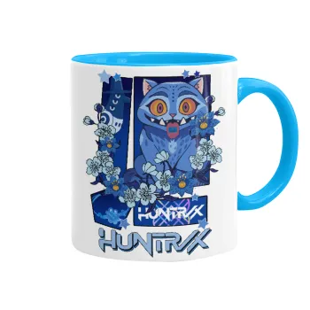 Huntrix Derpy the blue tiger, Κούπα χρωματιστή γαλάζια, κεραμική, 330ml