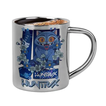 Huntrix Derpy the blue tiger, Double-wall metal cup for espresso (220ml)