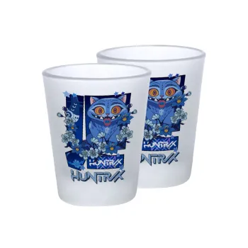 Huntrix Derpy the blue tiger, Σφηνοπότηρα γυάλινα 45ml του πάγου (2 τεμάχια)
