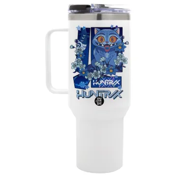 Huntrix Derpy the blue tiger, Mega Tumbler με καπάκι, διπλού τοιχώματος (θερμό) 1,2L
