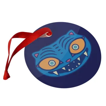 Huntrix Derpy the blue tiger, Christmas ornament glass 9cm