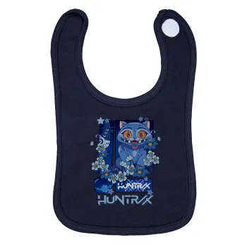 Huntrix Derpy the blue tiger, Σαλιάρα με Σκρατς 100% Organic Cotton Μπλε (0-18 months)