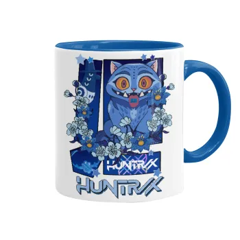 Huntrix Derpy the blue tiger, Κούπα χρωματιστή μπλε, κεραμική, 330ml