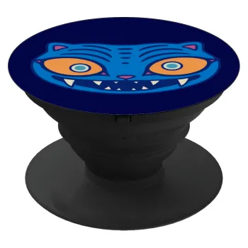 Huntrix Derpy the blue tiger, Phone Holders Stand  Black Hand-held Mobile Phone Holder