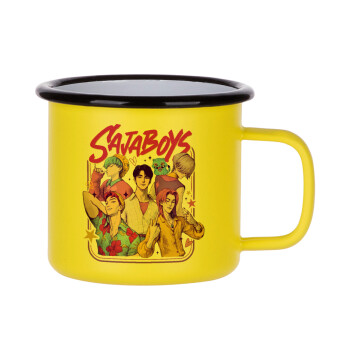 Huntrix Saja Boys, Κούπα Μεταλλική εμαγιέ ΜΑΤ Κίτρινη 360ml