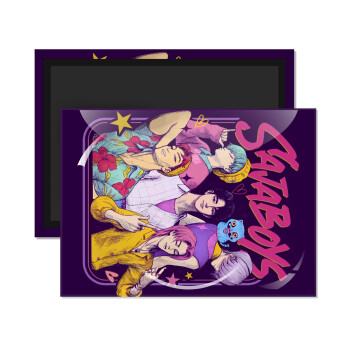 Huntrix Saja Boys, Ορθογώνιο μαγνητάκι ψυγείου διάστασης 9x6cm