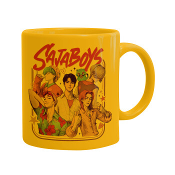Huntrix Saja Boys, Κούπα, κεραμική κίτρινη, 330ml