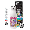 Soccer Metal mug thermos, double wall, 550ml