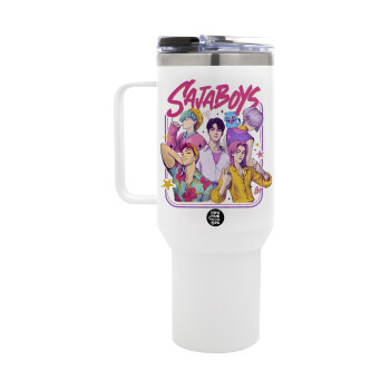 Huntrix Saja Boys, Mega Tumbler με καπάκι, διπλού τοιχώματος (θερμό) 1,2L