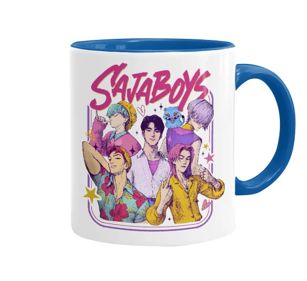 Huntrix Saja Boys — Κούπα χρωματιστή μπλε, κεραμική, 330ml