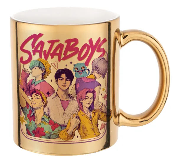 Huntrix Saja Boys — Mug ceramic, gold mirror, 330ml