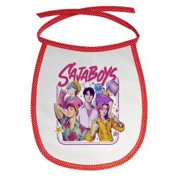 Huntrix Saja Boys, Σαλιάρα μωρού αλέκιαστη με κορδόνι Κόκκινη