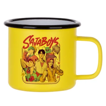 Huntrix Saja Boys, Metallic enamel MATT Yellow cup 360ml