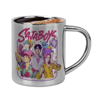 Huntrix Saja Boys, Double-wall metal cup for espresso (220ml)