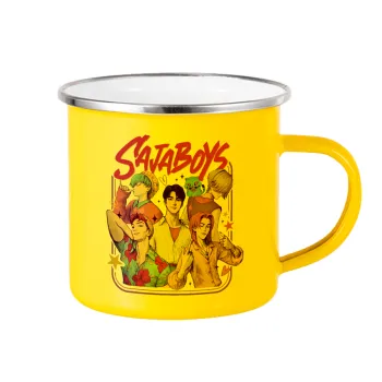 Huntrix Saja Boys, Κούπα Μεταλλική εμαγιέ Κίτρινη 360ml