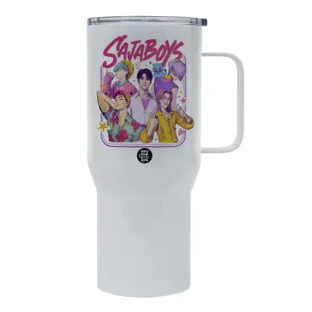 Huntrix Saja Boys, Mega Stainless steel Tumbler with lid, double wall 750L